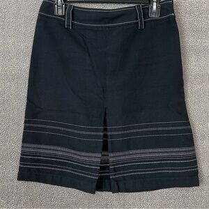 Ann Taylor women’s black mini skirt side zipper closure size 2 preowned